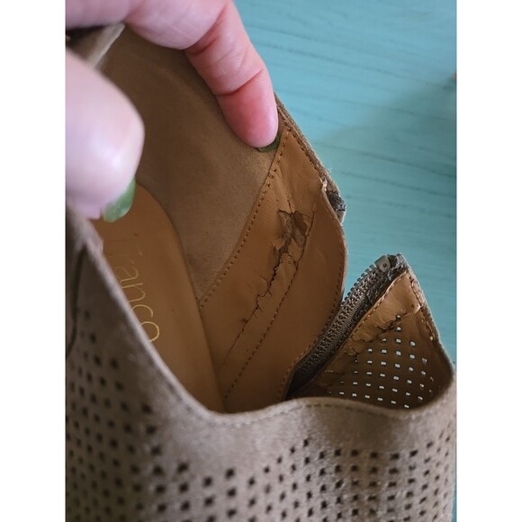 Franco Sarto Women’s Ankle Boots Size 11M Pre-owned Suede With Side Zipper - Picture 5 of 8